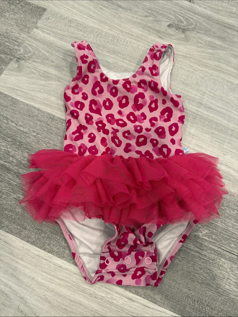 Posh Peanut Pink Ashley Leopard Print Tutu One-Piece
